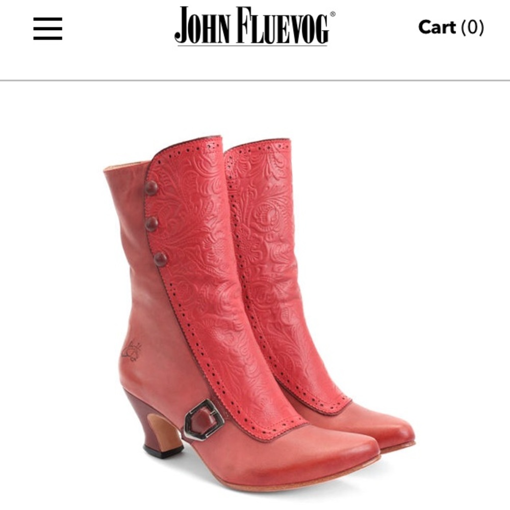 John Fluevog Babylon embossed leather boot